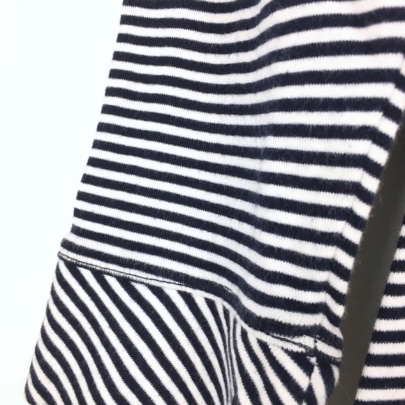 TALBOTS Cardigan Sweater Pima Cotton Stripe 3/4 Sleeves Minimalist Petite Medium - Picture 5 of 9